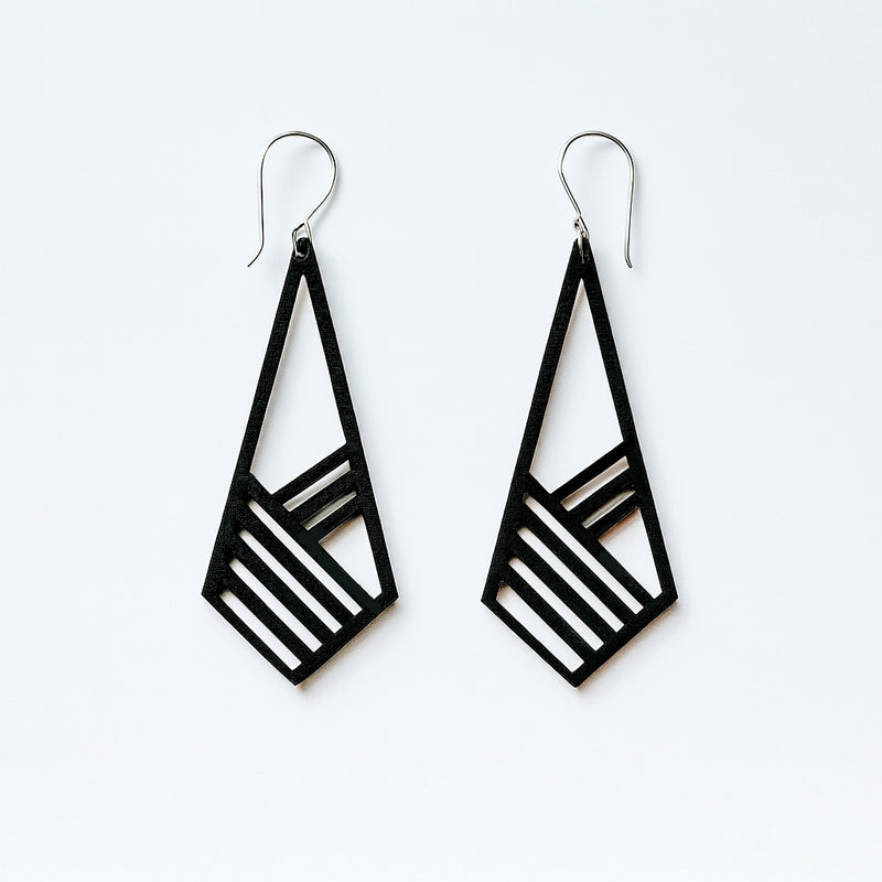 Geometriset puukorvakorut