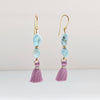 Larimar earrings with tassel