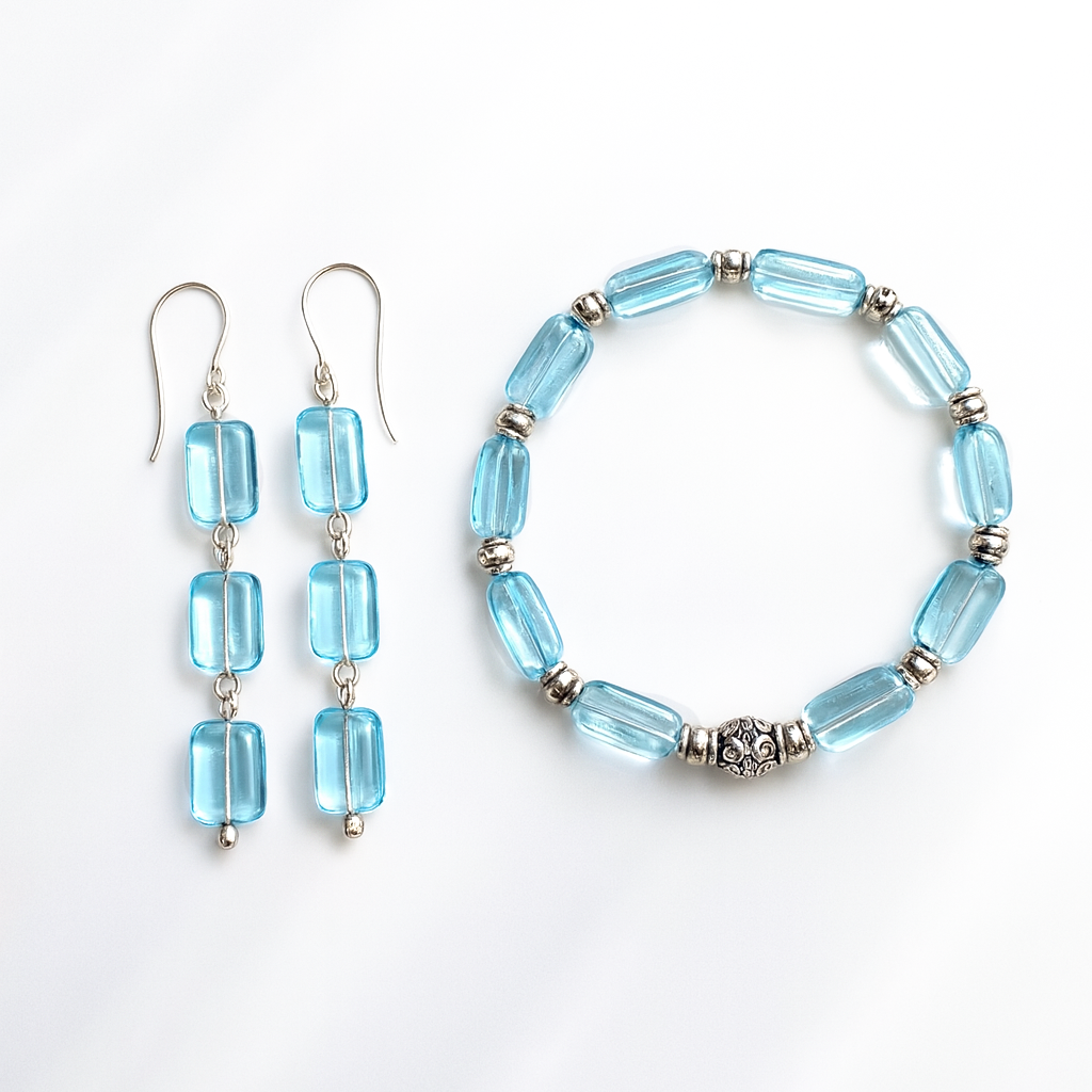 Azure Glow Silver – korusetti