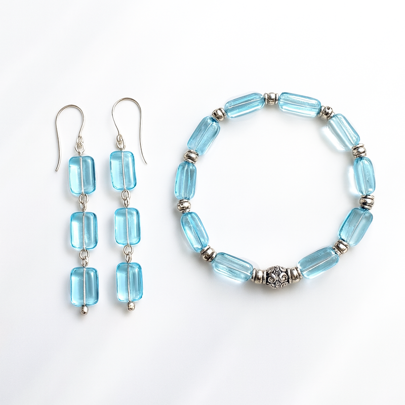 Azure Glow Silver – korusetti