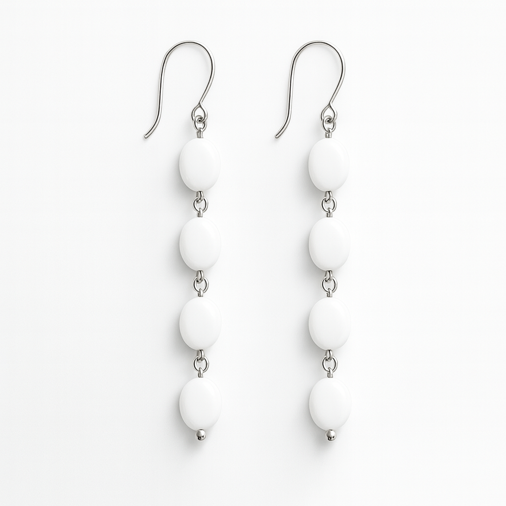 Neljän soikiohelmen korvakorut