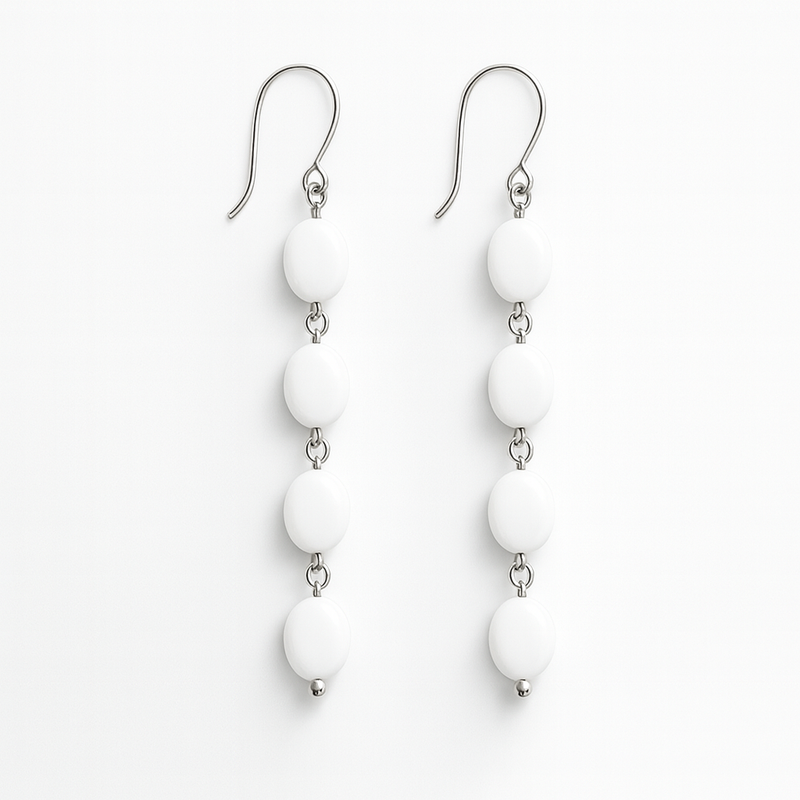 Neljän soikiohelmen korvakorut