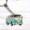 Volkswagen retro buss nyckelring, vintage färger