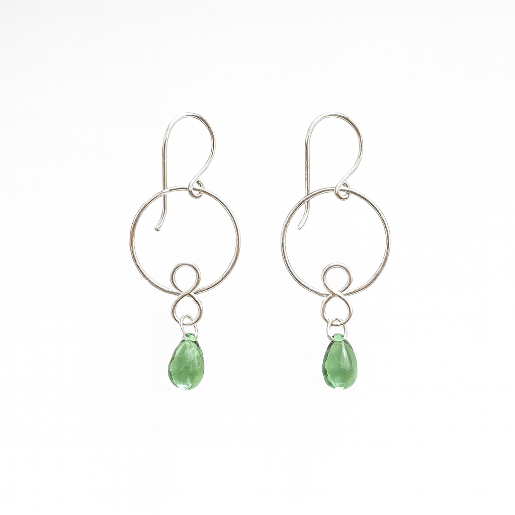 Infinity Drop - Silverring och glasdroppe