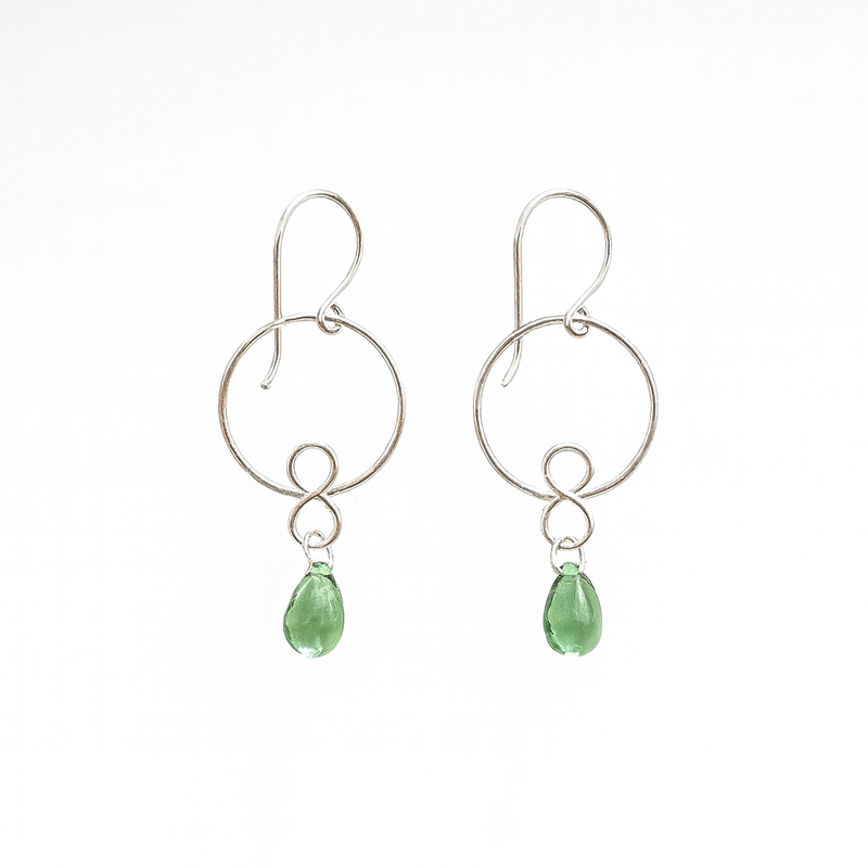 Infinity Drop - Silverring och glasdroppe