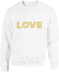 LOVE-tröja – guldfärgat vinyltryck