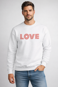 LOVE sweatshirt – red vinyl print