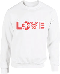 LOVE sweatshirt – red vinyl print