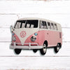 Volkswagen retro bus fridge magnet, vintage colors