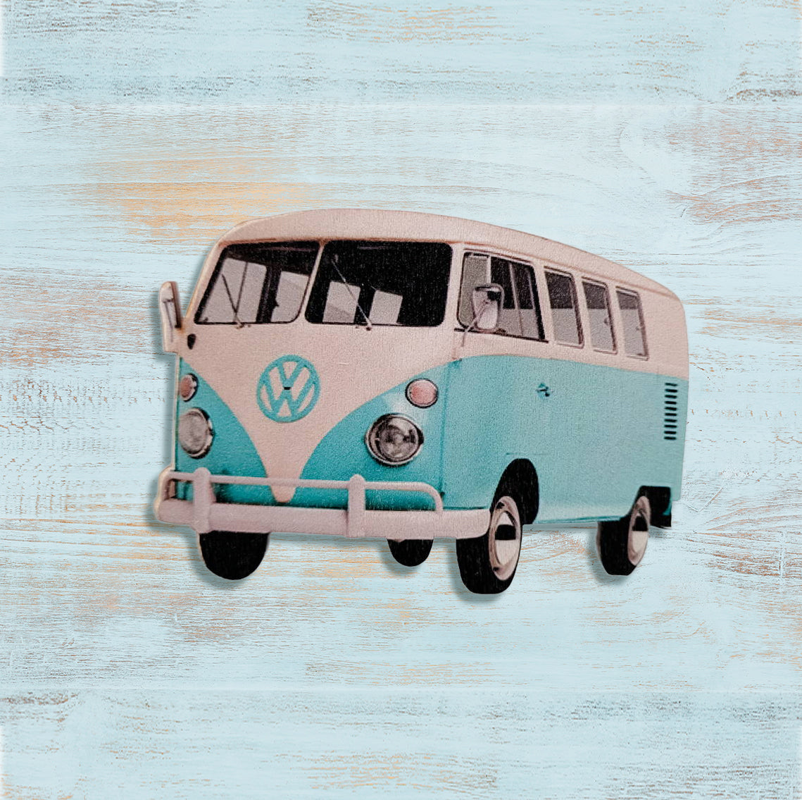 Volkswagen retrobussi -jääkaappimagneetti, vintagevärit