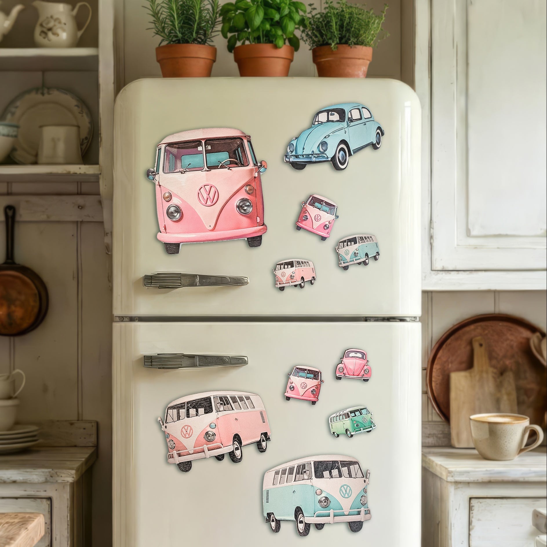 Iso Volkswagen Magneetti – Retro Kupla & Combi -bussit