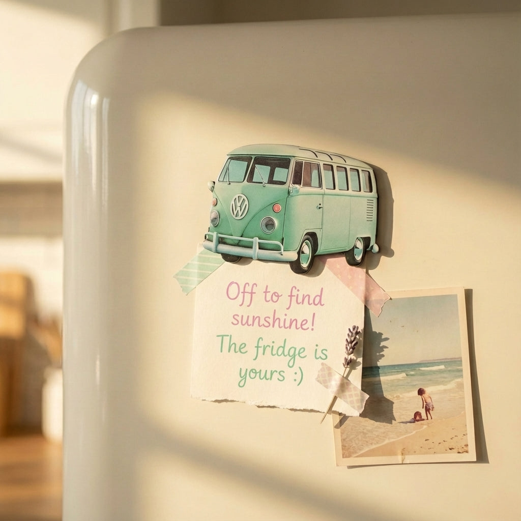 Volkswagen Transporter jääkaappimagneetti, vihreä