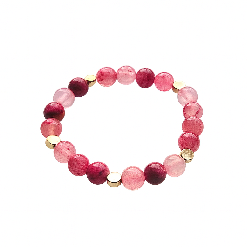 "Lingonberry" earrings and bracelet set