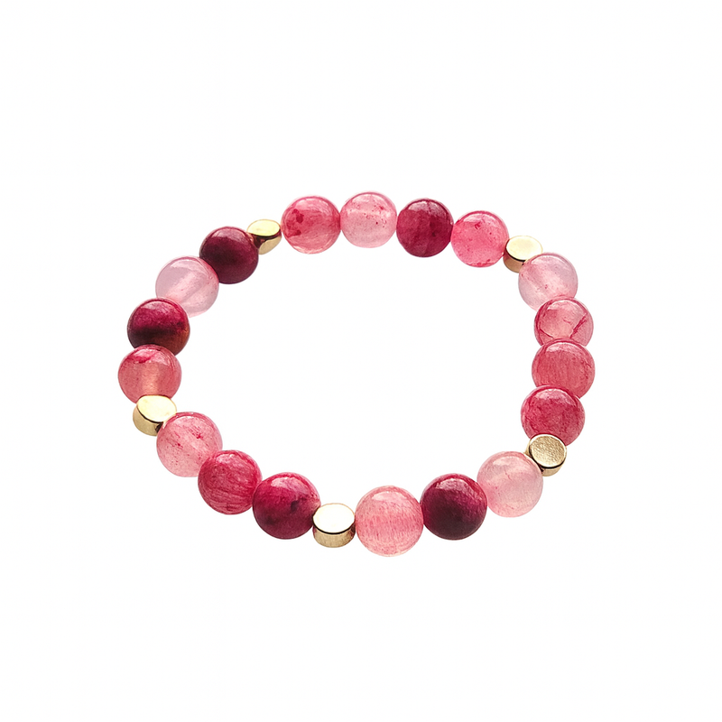 "Lingonberry" earrings and bracelet set